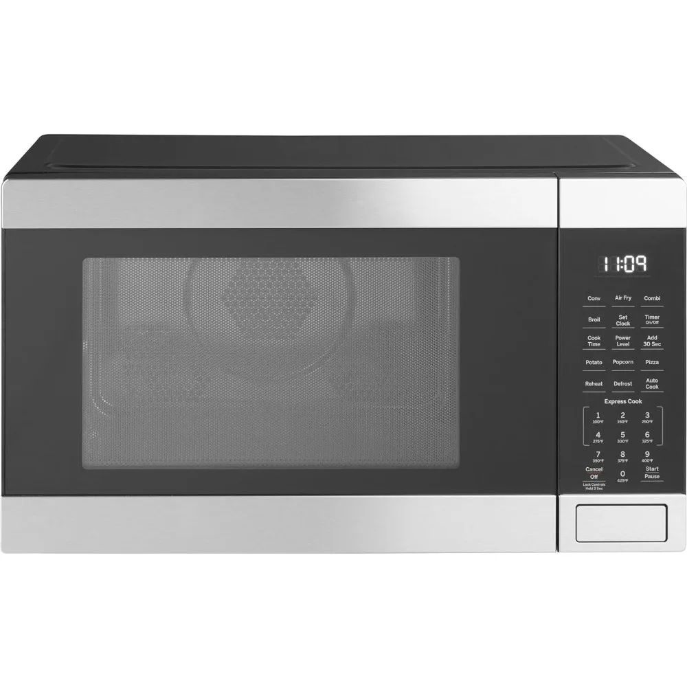 Oven Microwave 1.0 Cu. Ft. Oven Microwave konveksi kapasitas meja dengan penggorengan udara, baja tahan karat, Oven Microwave