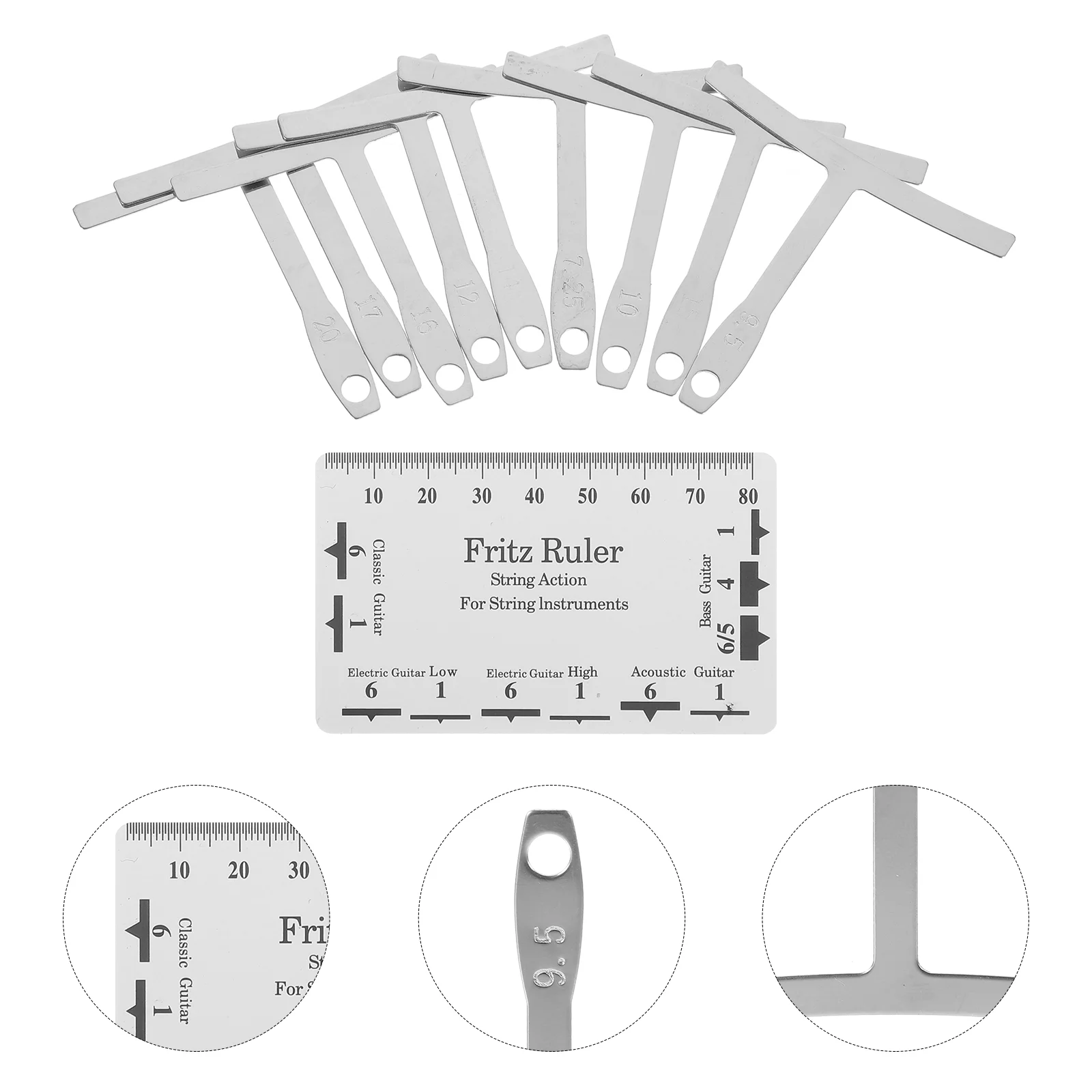 

Guitar Tools Measuring for Bass Setup Repair Accessories Kit Repairing Maintenance Plastic Reapir