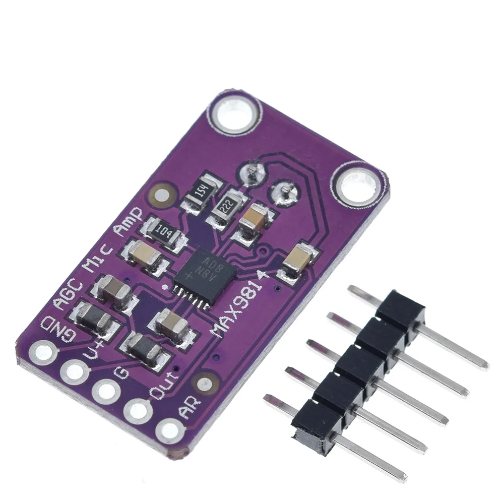 TZT MAX9814 Microphone AGC Amplifier Board Module Auto Gain Control for Arduino Programmable Attack and Release Ratio Low THD