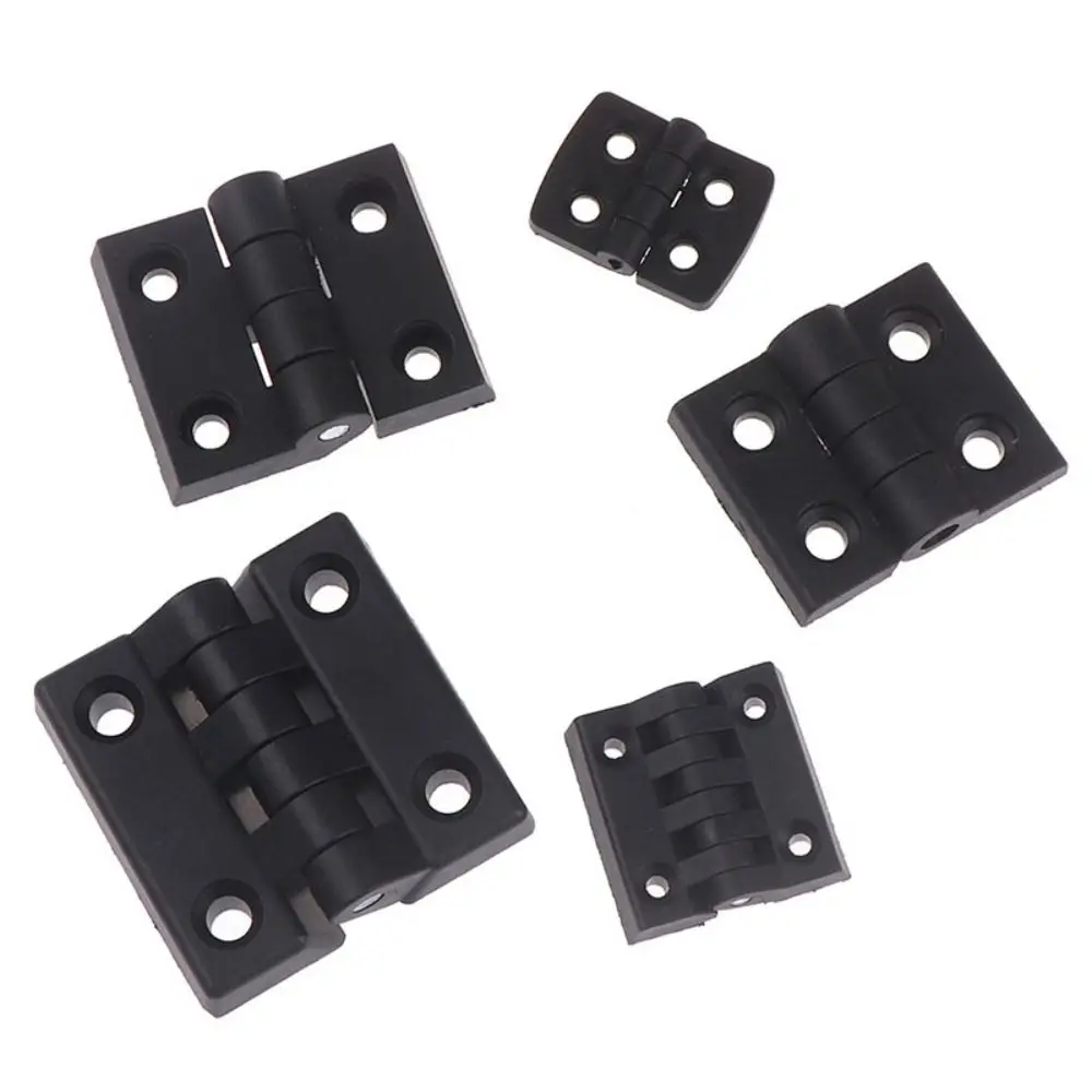 Professional ABS Plastic Plastic Door Hinge Hardware Black Cabinet Door Hinge Wear-resistant Durable Small Hinges For Furniture