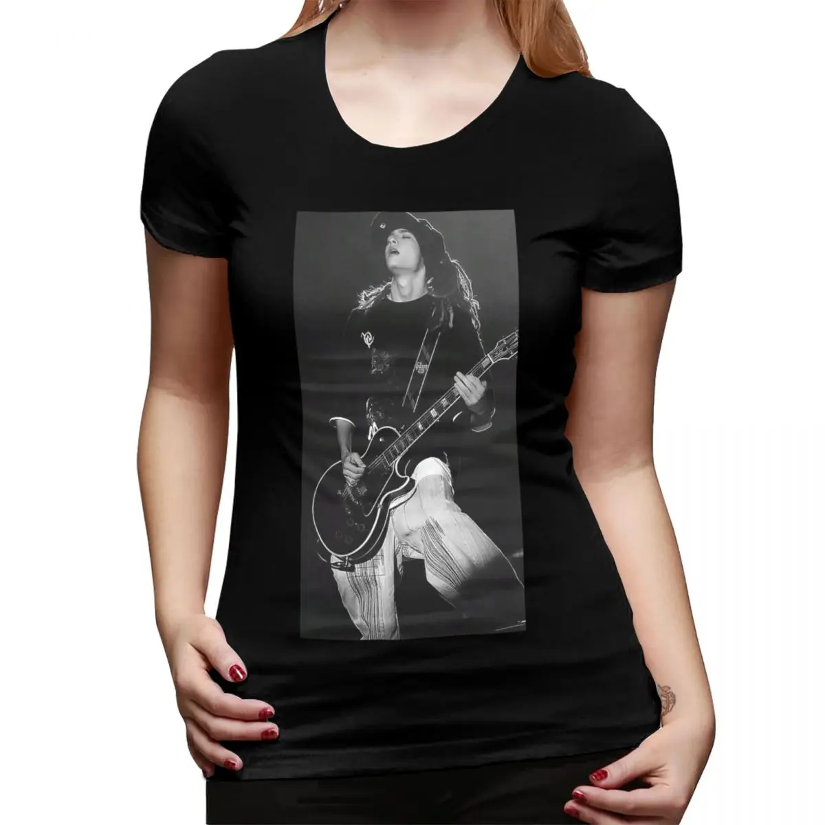 Camiseta de banda musical Tokio Hotel Tom Kaulitz para mujer, ropa de calle con cuello redondo, camisetas para mujer, ropa corta de verano, Tops