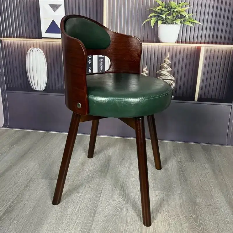 

Solid wood chair rotatable household single rotating dresser children's living room new Chinese dressing stool
