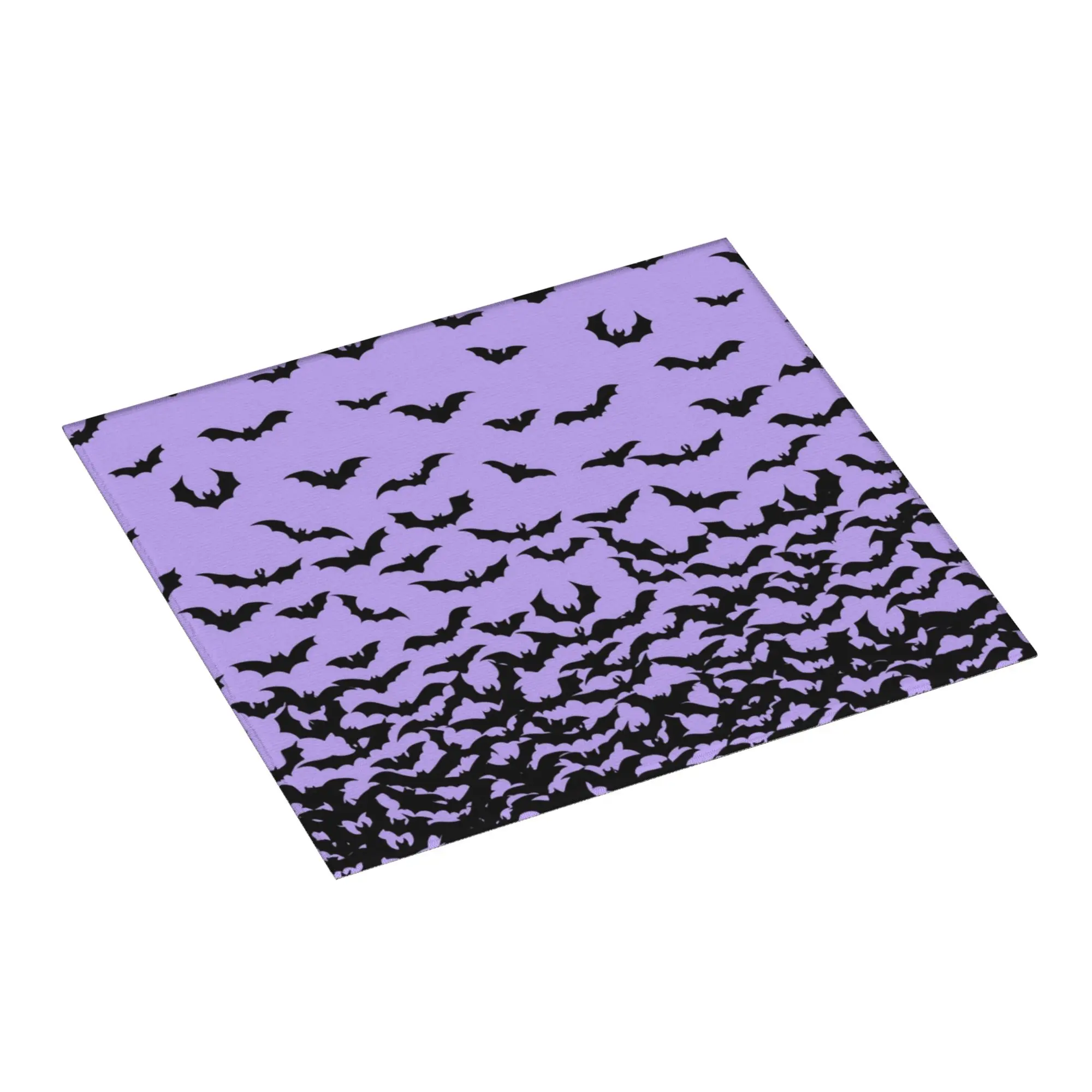 Bats Halloween Goth Occult Witch Non‑Slip Waterproof Absorbent Barware Tableware Oil Proof Reusable Drying Mat For Kitchen