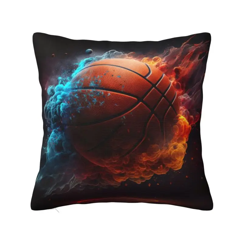 Custom Basketball Art Player Sports Lover Gift Pillow Case 45x45cm Cushions Cover Square Pillowcase