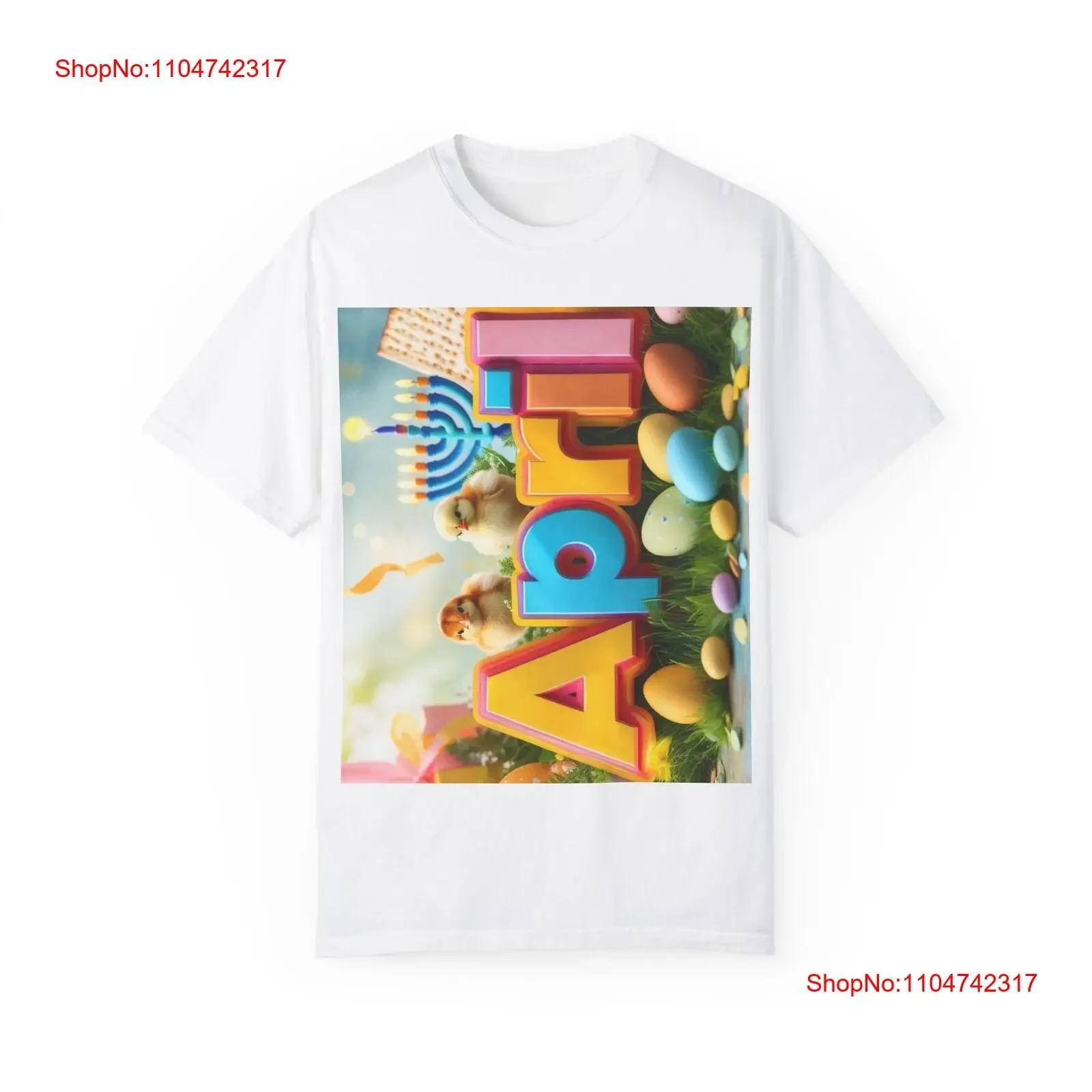 Camiseta de celebración de abril Pascua vacaciones de primavera vintage gráfico lavado ropa de diseñador elegante Top para uso diario Unisex