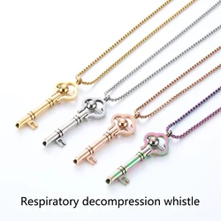 Cross-border Accessories Key Whistle Pendant Multiple Hz Meditation Mindfulness Pendant Stress Reduction Natural Calm jewelry