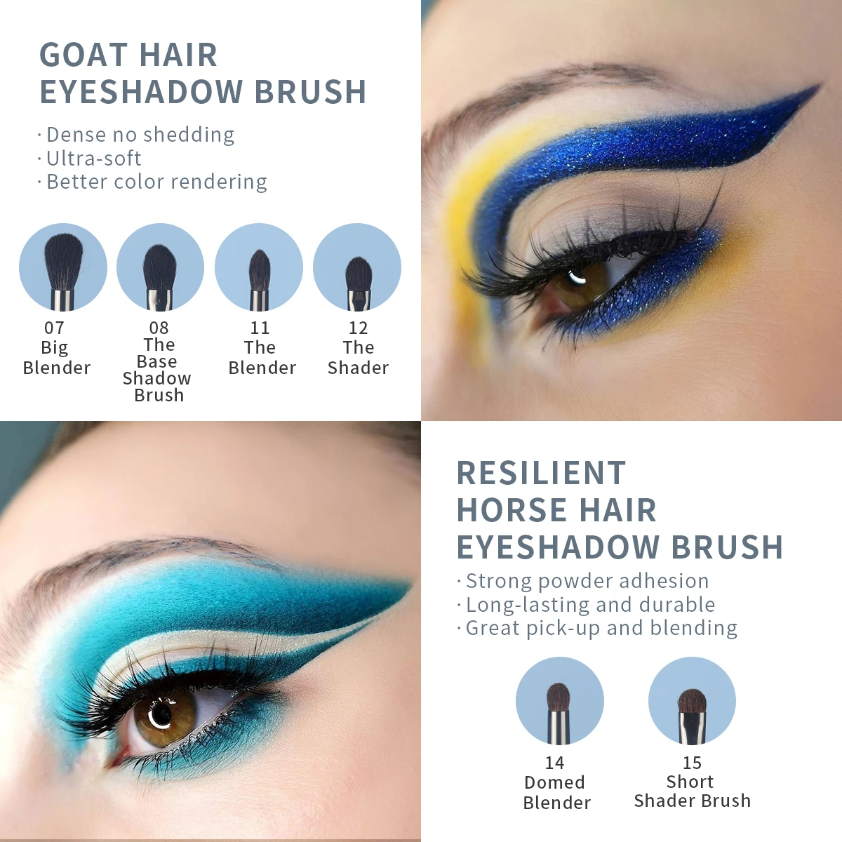 OVW Professional Goat Hair Kisti Dlya Makiyazhaแปรงแต่งหน้าUnicornชุดTarperedผสมSmudge Shader