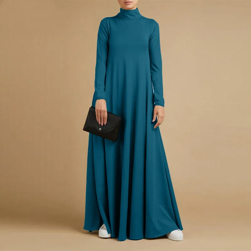 Vestido musulmán Vintage para mujer, Abaya de Oriente Medio, Hijab de lujo de manga larga, vestidos verdes de Turquía para niña, ropa elegante