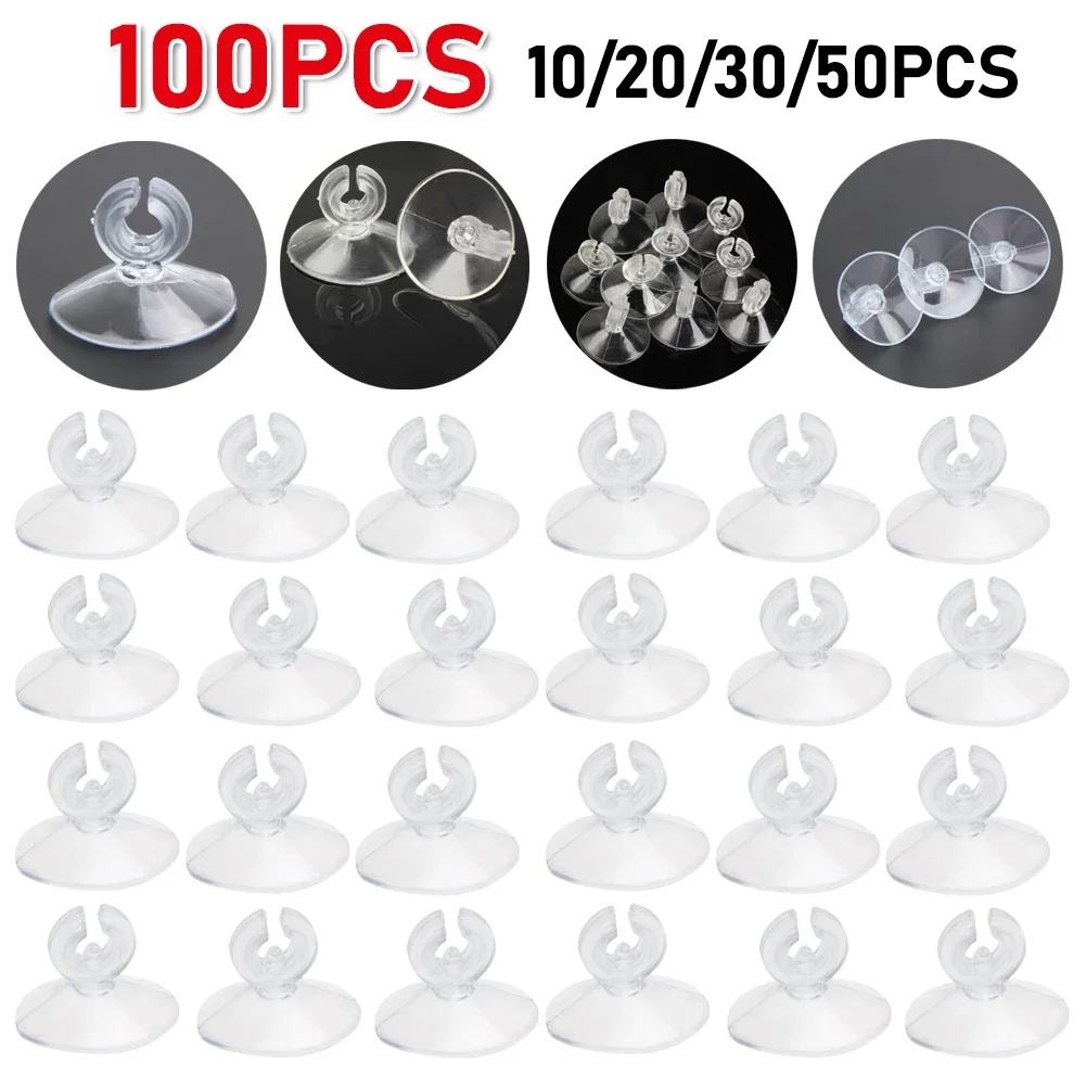 10-100pcs Aquarium Suction Cup Air Tube Holder Sucker for Fish Tank Pump Oxygen Air Tube Fixing Clip 4/6mm Accessories