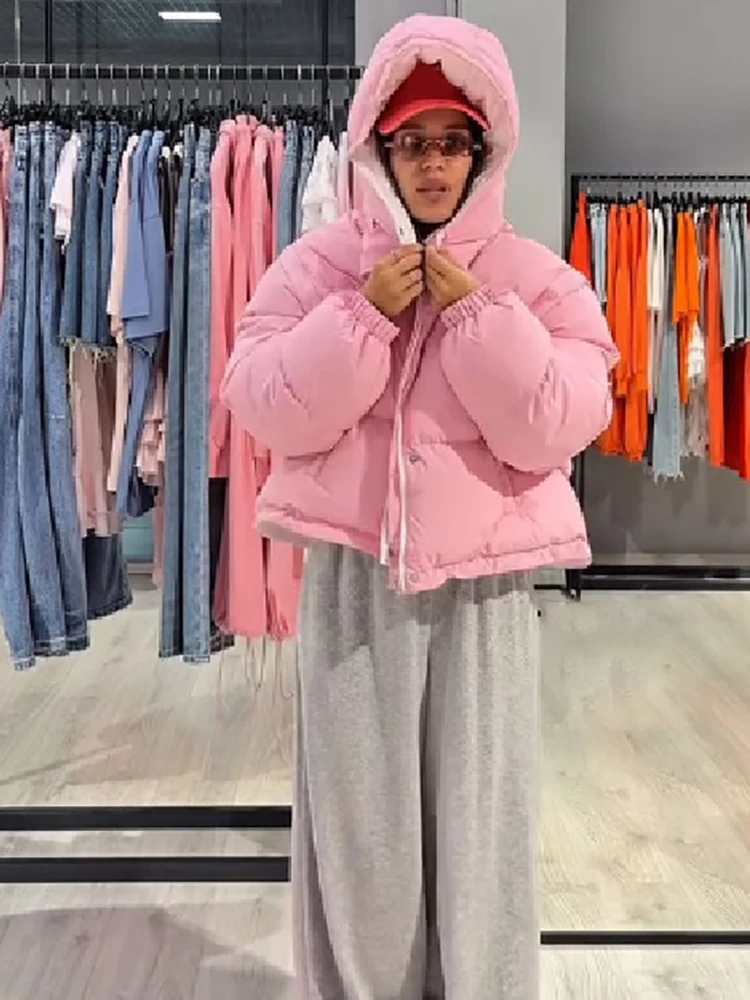Wendbare, abnehmbare Kapuzenärmel, 2-in-1, wattierte Jacke, Oversized, dick, 2026, neuer Wintermantel, warm, schick, für Büro und Alltag, Damenmantel – Detail 10