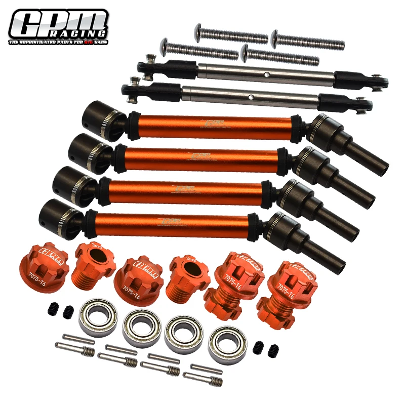 GPM Harden Steel + Alloy Front / Rear CVD Drive Shaft + Hex Adapter + Wheel Lock (Suitable For +20mm Widening Kit) For TRAXXAS