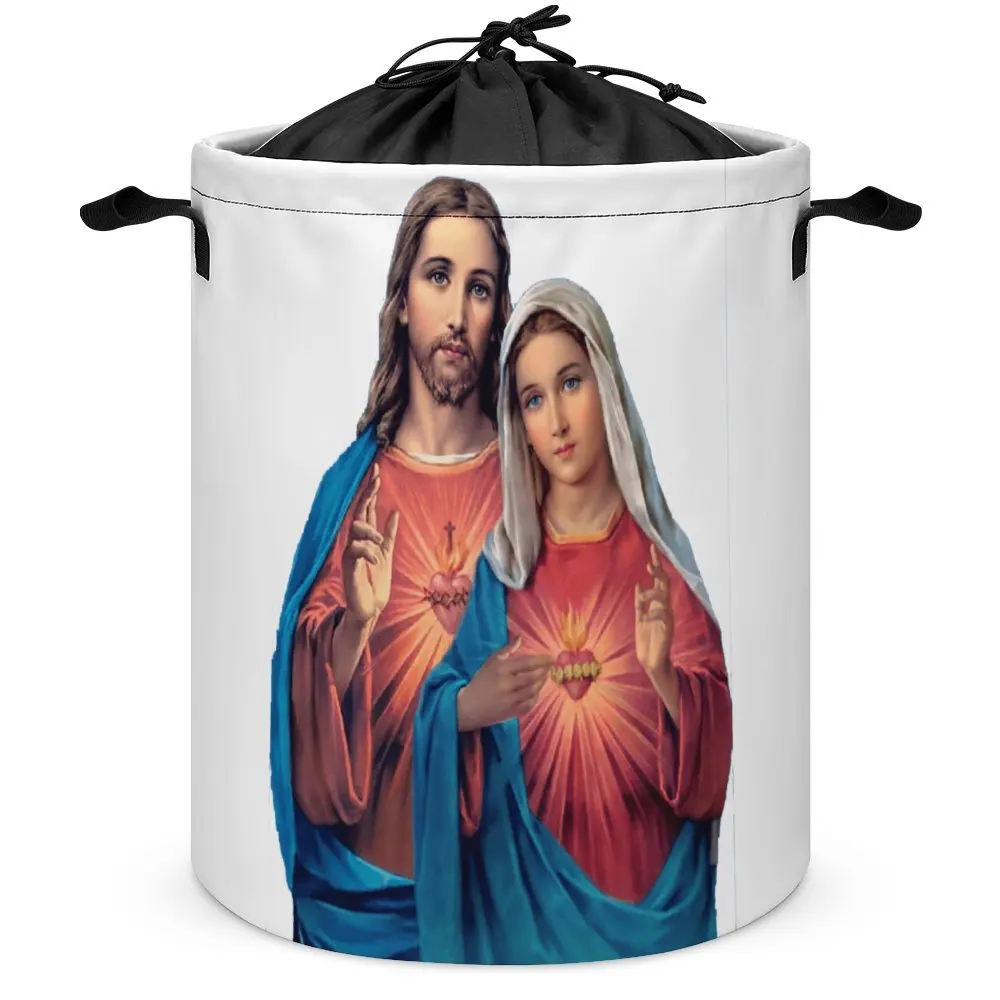 Twin Hearts Very Close Together - I (Jesus Storage Tank Novelty Laundry Basket And Great to The Touch Convenient Storage of Clot