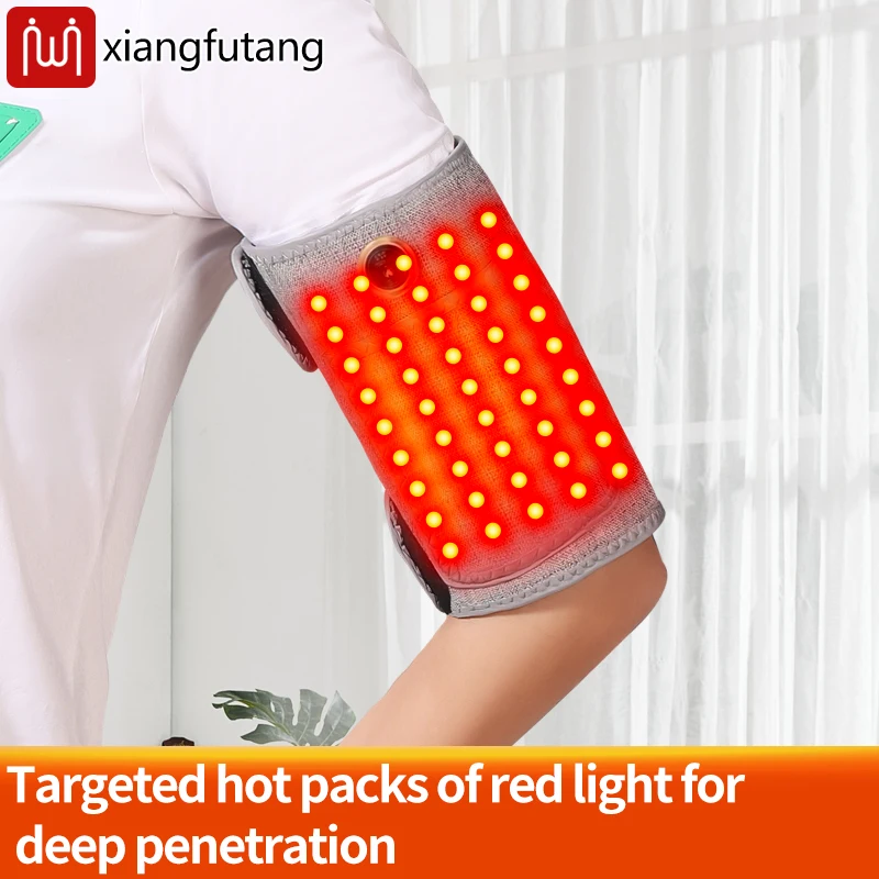 Protector de brazo calefactor de luz roja portátil con masajeador de vibración alivia el dolor muscular overexerencia recuperación del brazo mantener caliente