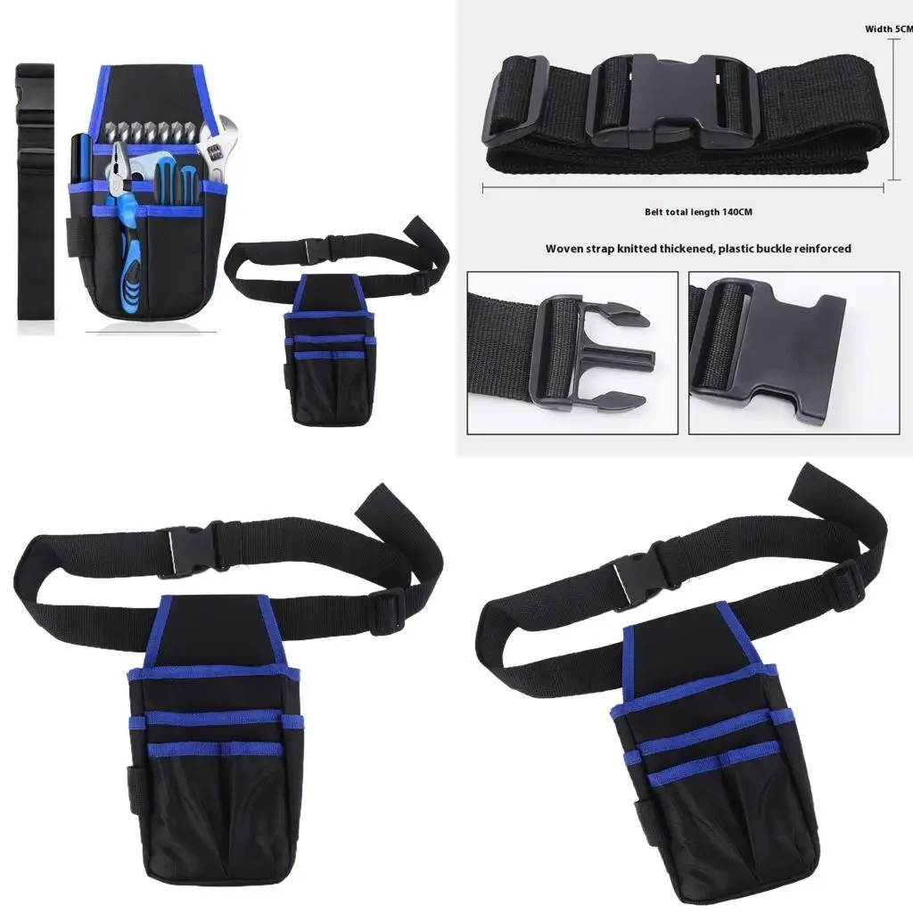 

E8BD Professional Grade 26x13cm Waist Tool Bag With 14 Storage Compartments Design