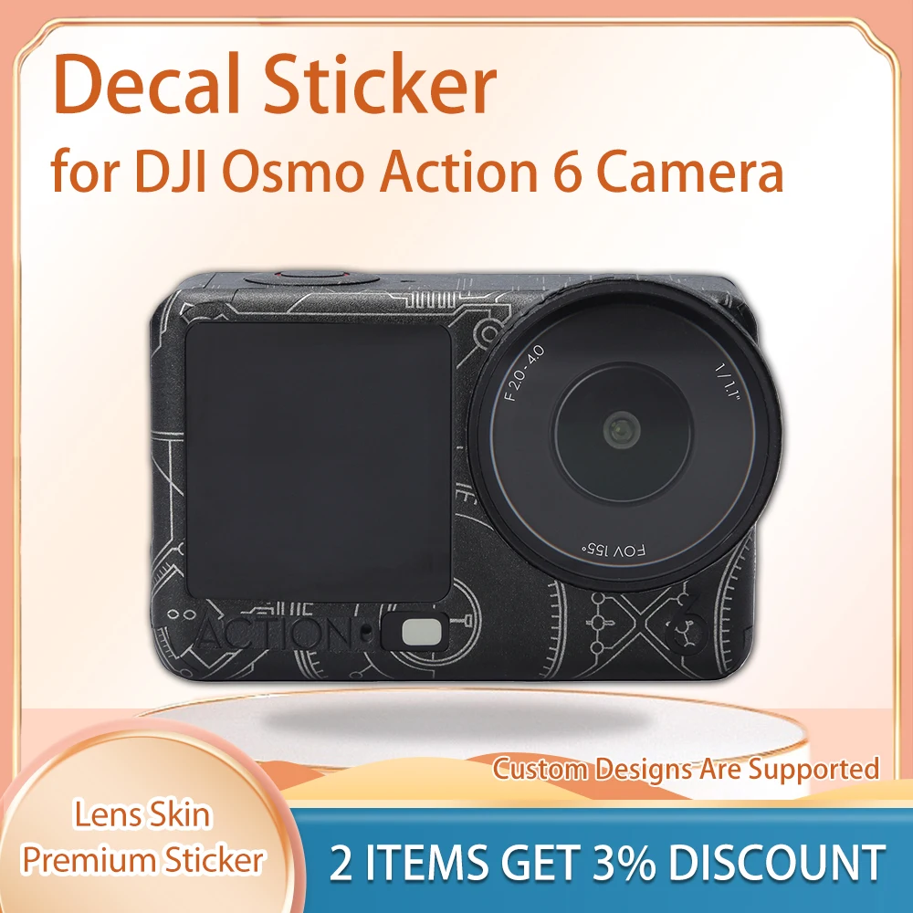 

Наклейка Skin Action 6, защитная пленка, защитная пленка для камеры DJI Osmo Action 6, наклейка на кожу