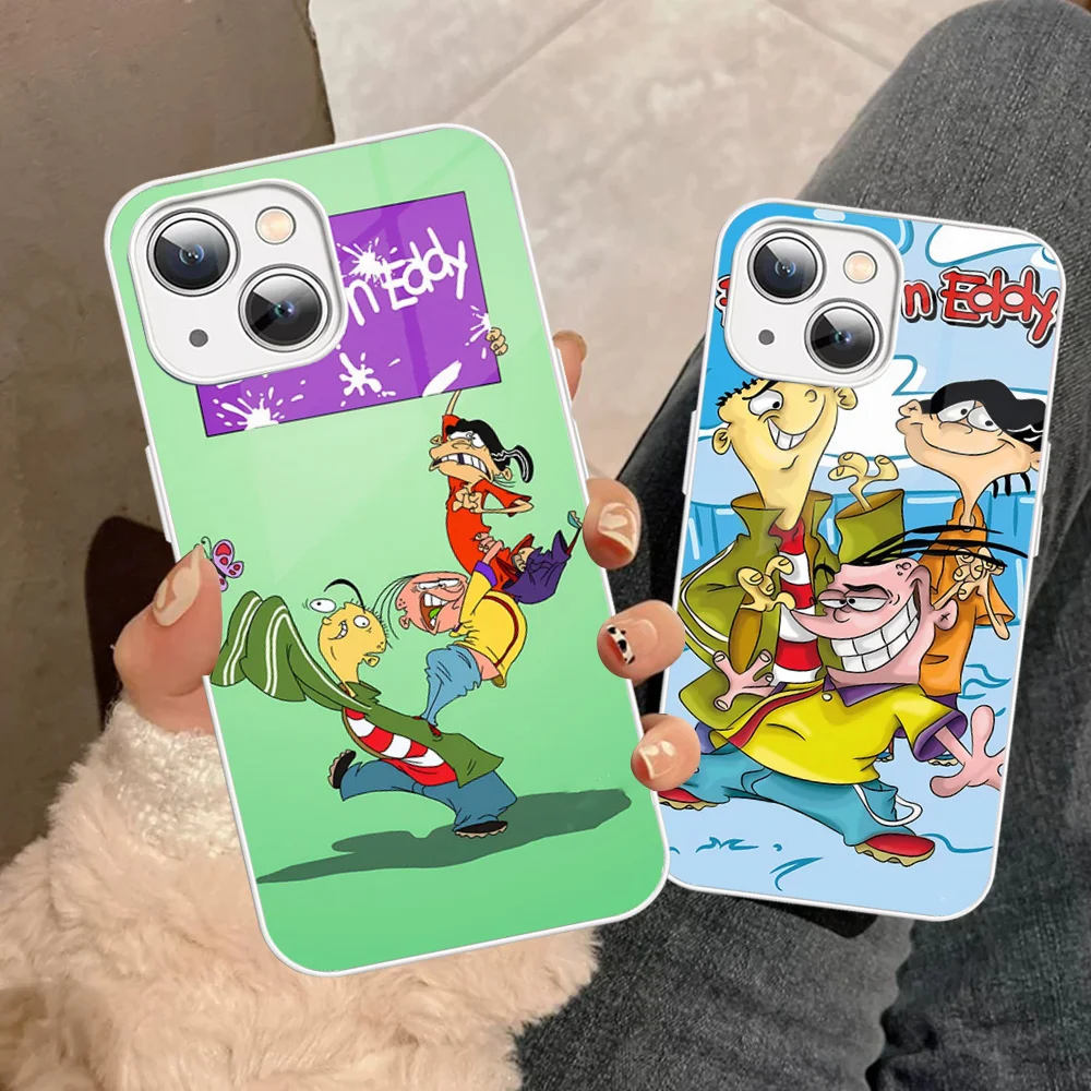 Ed E-Edd N Eddy Phone Case Tempered Glass For iphone 14 13 12 11 Pro Mini XS MAX 14Plus X XS XR Fundas