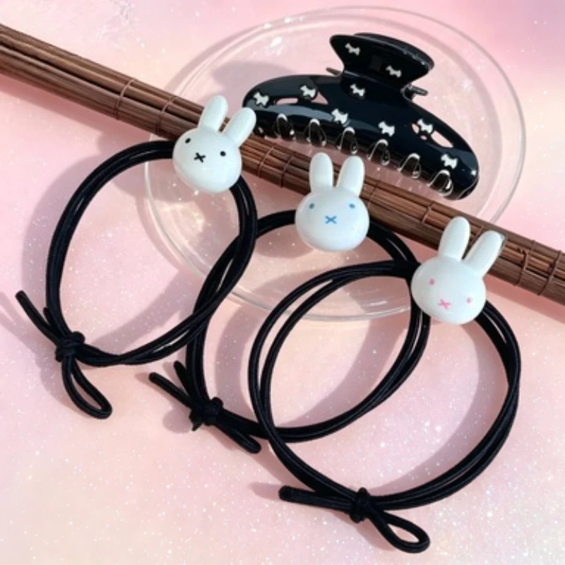 Kawaii Miffy Hair Circle Hollow Lovely Shark Hairclip Small Fragrance Wind Simple All Tie-up Hair Clip Headdress Female