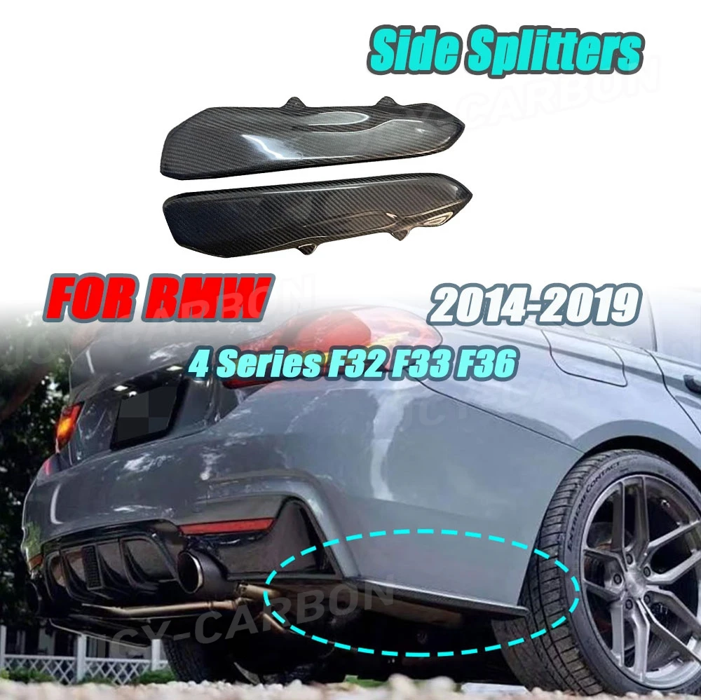 

JCYECF Углеродное волокно для BMW 4 серии F32 F33 F36 M Sport 2014-2019 Sport Style 2 шт. Задний бампер Диффузор Боковые разветвители