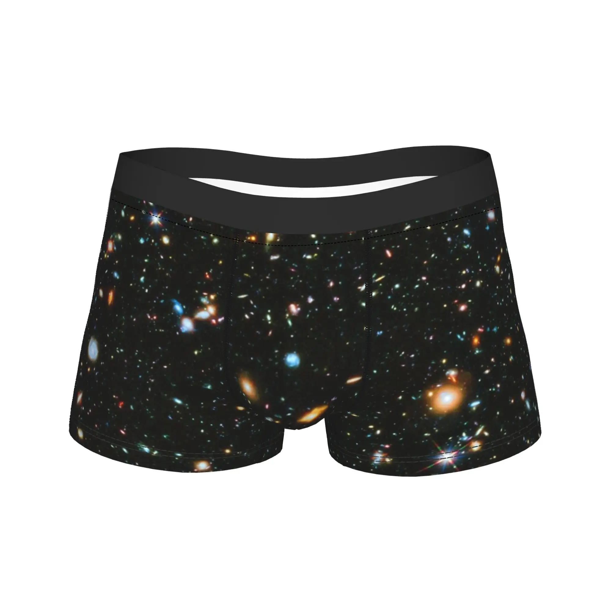 Hubble Extreme Deep Field Underwear  Men Underpants Pattern Funny Boxer Shorts High Quality Boxer Brief Plus Size 2XL