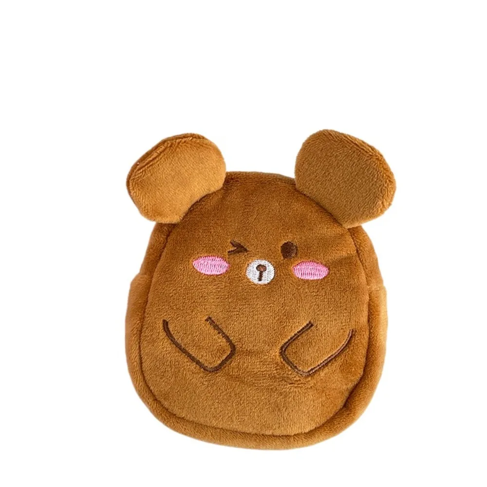 Cute Cartoon Pig Plush Coin Purse Chicken Bear Cartoon Storage Bag Zipper Animal Plush Earphone Bag Children