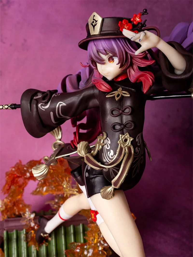 Genshin Impact Hu Tao Anime Figures Game Peripheral Two-dimensional Beauty Girl Statue Action Figure Collection Model Toy Decor