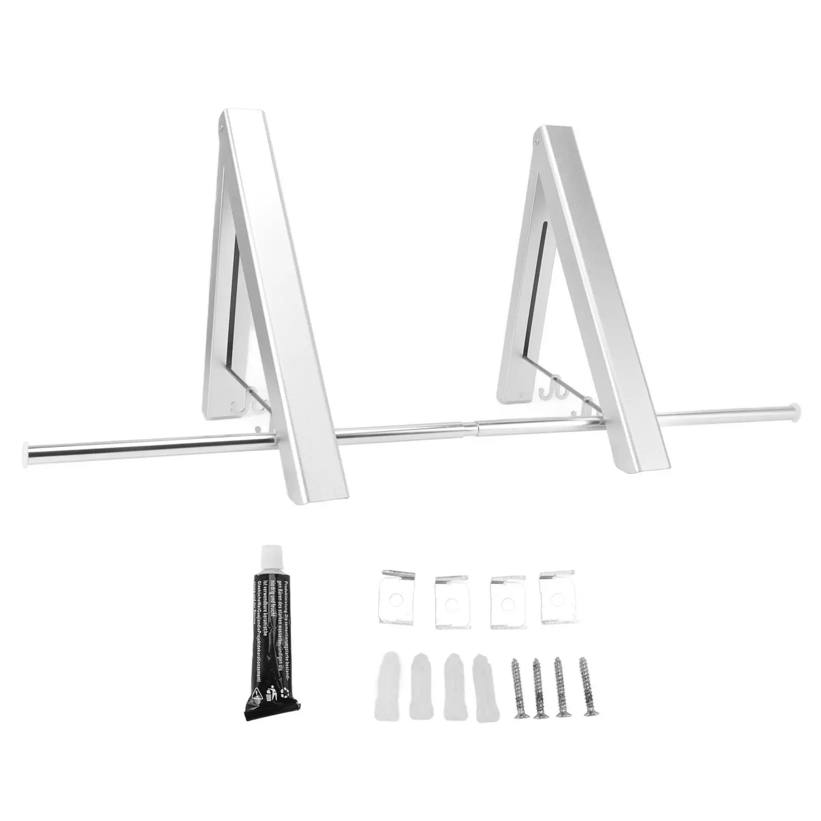 

Retractable Wall Mounted Clothes Drying Rack Sturdy Thickened Design Space Saving Laundry Hanger