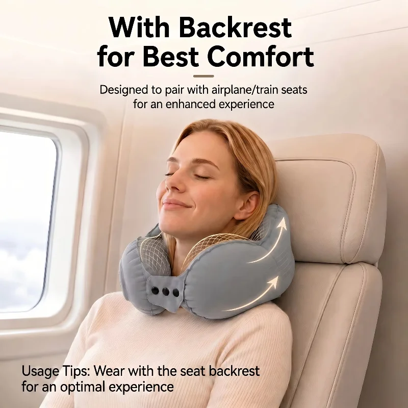 Bantal Perjalanan Tiup Bentuk  - Travel Accessories Pillow ulasan dan harga