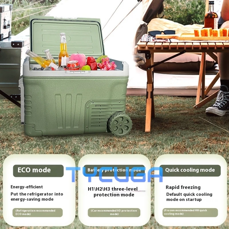 Автомобильный холодильник, уличный домашний морозильник для двух видов использования, мобильный холодильник для хранения на колесах, путешествия, кемпинга, рыбалки
