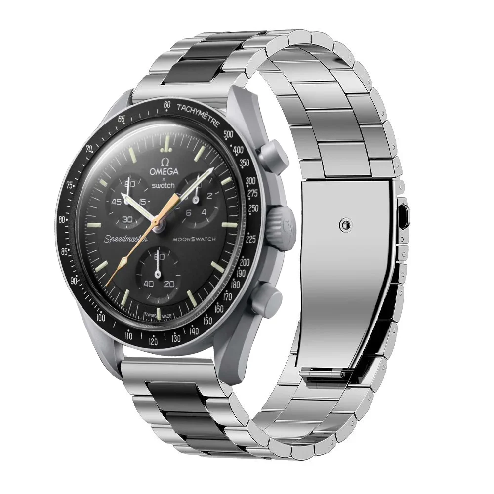 20mm Edelstahlarmband für Omega X Swatch Joint MoonSwatch Metallfaltschließe Armband Armband für MoonSwatch Zubehör – Detail 1