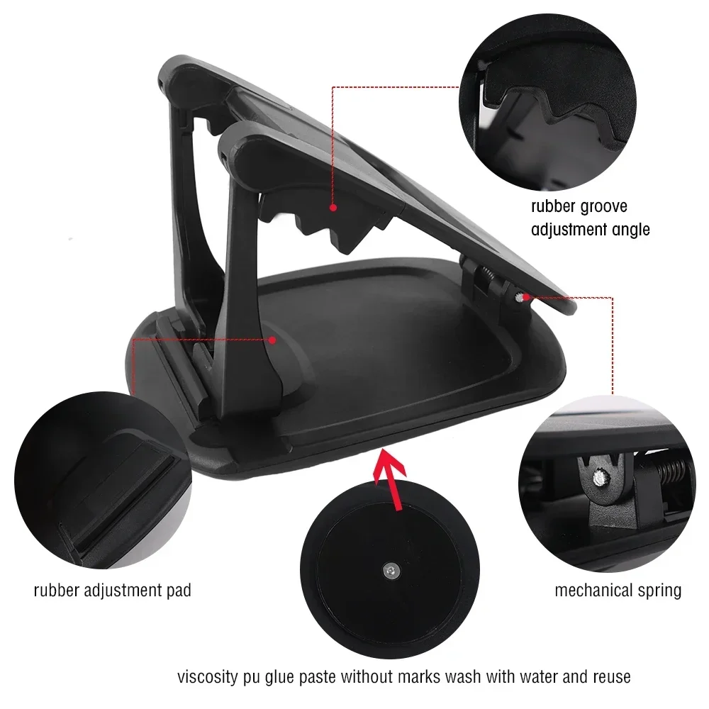 Car mounted panel phone holder holder with 360 ° rotation, phone holder with horizontal and vertical wheels, phone GPS