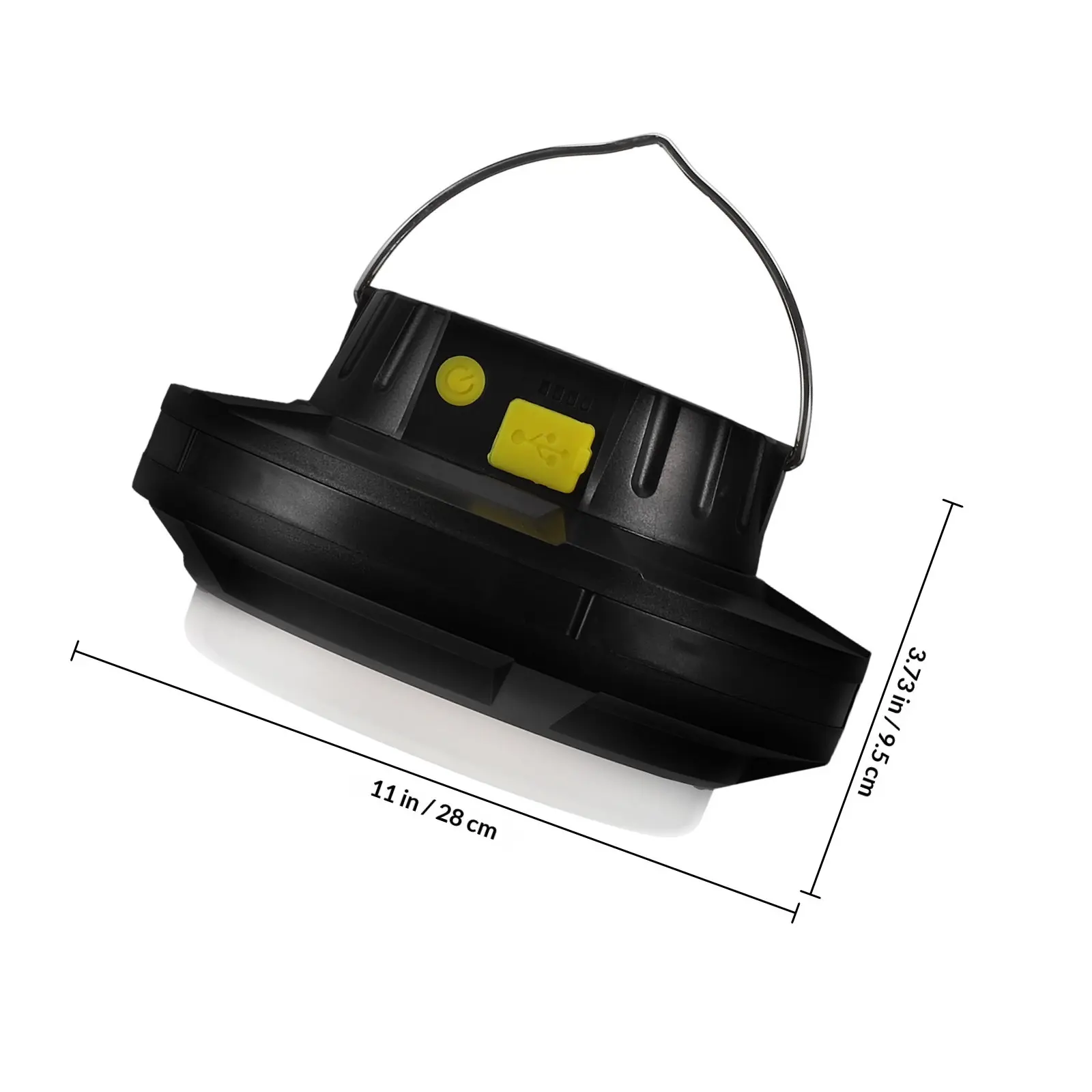 Solar Emergency Light 2000mAh USB Rechargeable Rotating Lantern Bright Portable Camping Light for Outdoor Activities Rv Tent Use