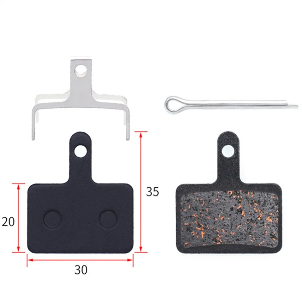 1 Pair Bicycle E-Scooter Metal+Resin Sintered Disc Brake Pads For SHIMAN0/M355/M515 35mmx30mm/Cycling Bicycle Brake Parts