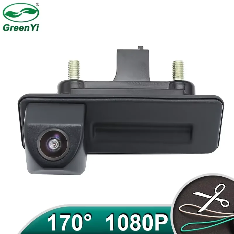 Greenyi CVBS AHD 1080P Автомобильная ручка багажника Автомобильная камера заднего вида для VW Skoda Octavia 2 3 A5 Fabio Yeti Superb Audi A1 A3