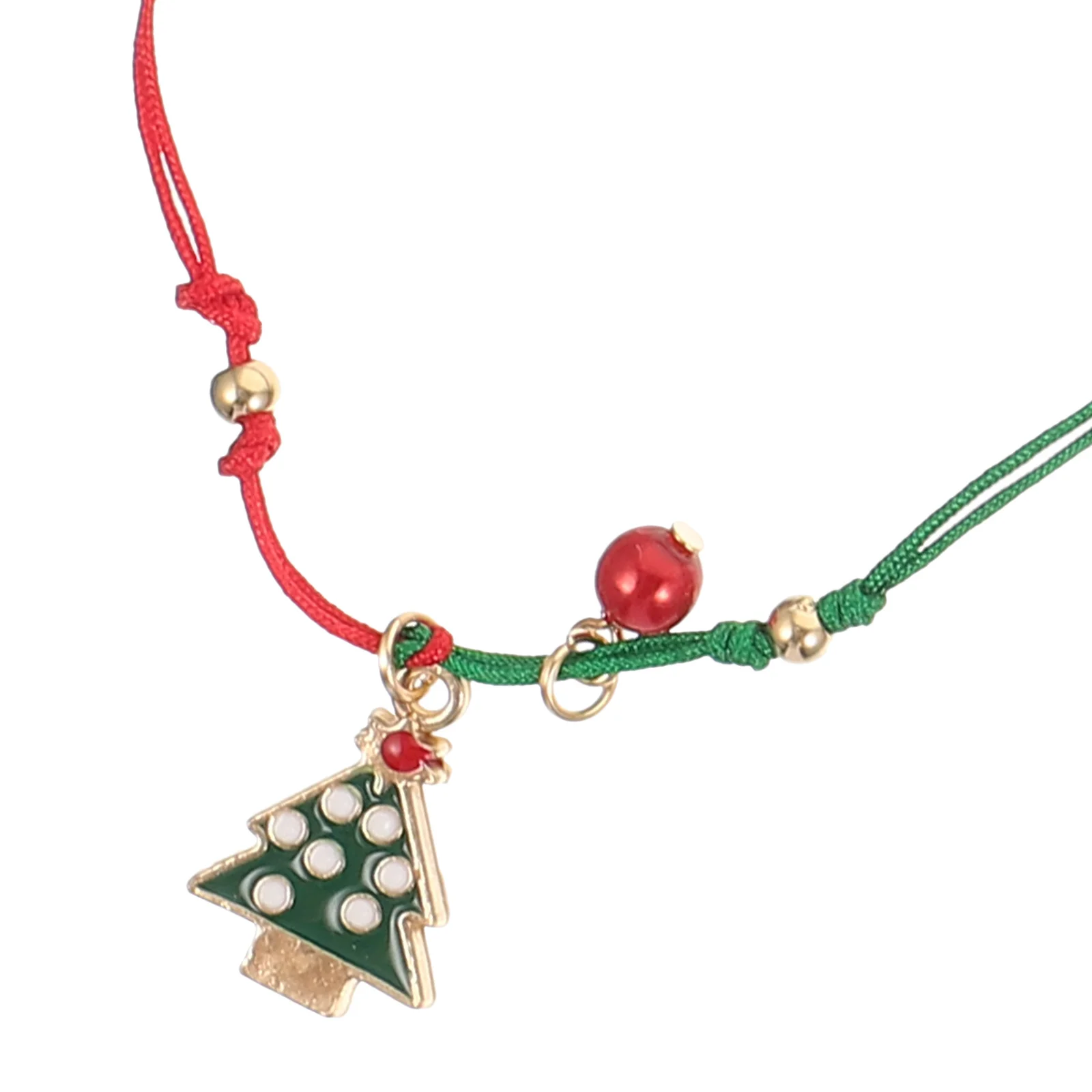 

6Pcs Christmas Bracelet Alloy Braided Rope Charms Charming Xmas Jewelry Festival Wrist Decoration Xmas Charm Bracelet
