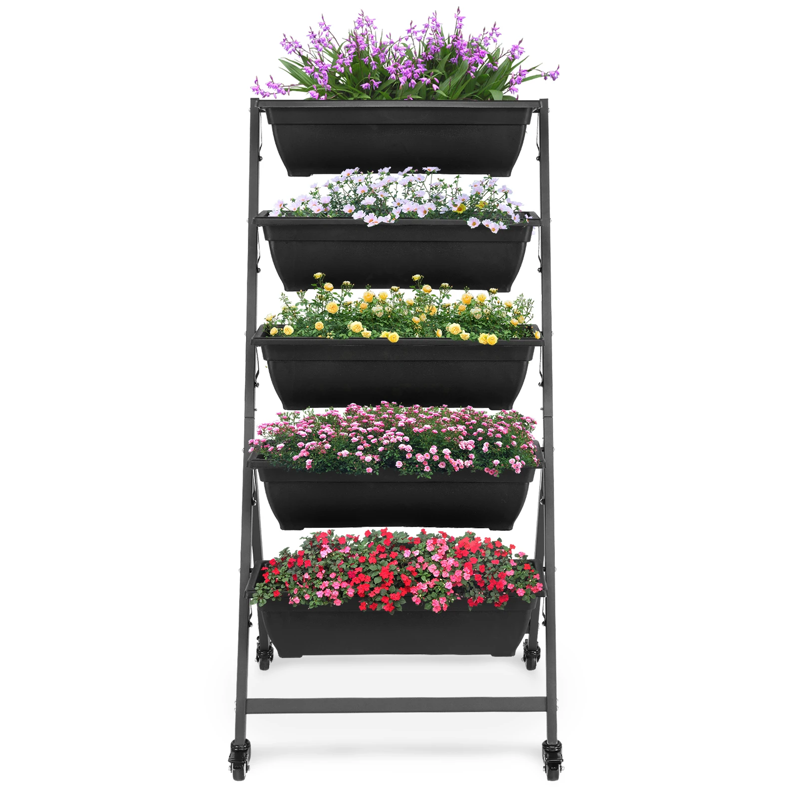 

5 Tiers Vertical Garden Bed, Vertical Garden Planter Indoor and Outdoor, Vertical Elevated Garden Bed Perfect for Vegetables Flo