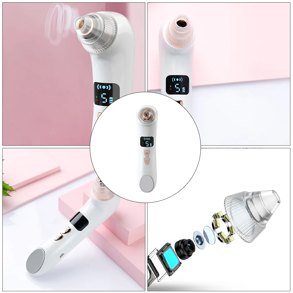  Heating Blackhead Instrument Cleanser Extractor Apparatus Facial Cleaning Machine Pore Cleaner Remover Abs Beauty