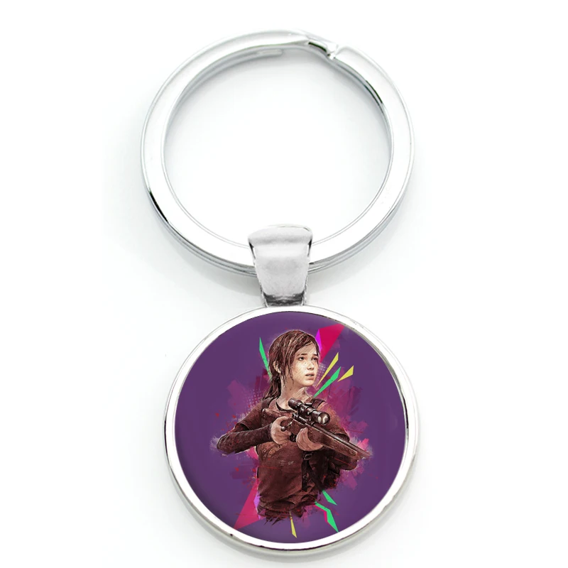 آخر منا 2 المفاتيح اليراع شعار رسالة الكلب جويل ايلي خمر الرجعية العتيقة بيوتر كيرينغ مفتاح سلسلة حلقة بالجملة