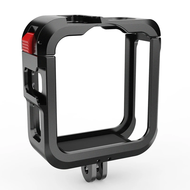 Marco de jaula metálica para cámara GOPRO MAX2, cubierta lateral de batería, tapa de lente para GoPro Max 2, accesorios de carcasa protectora de aleación de aluminio