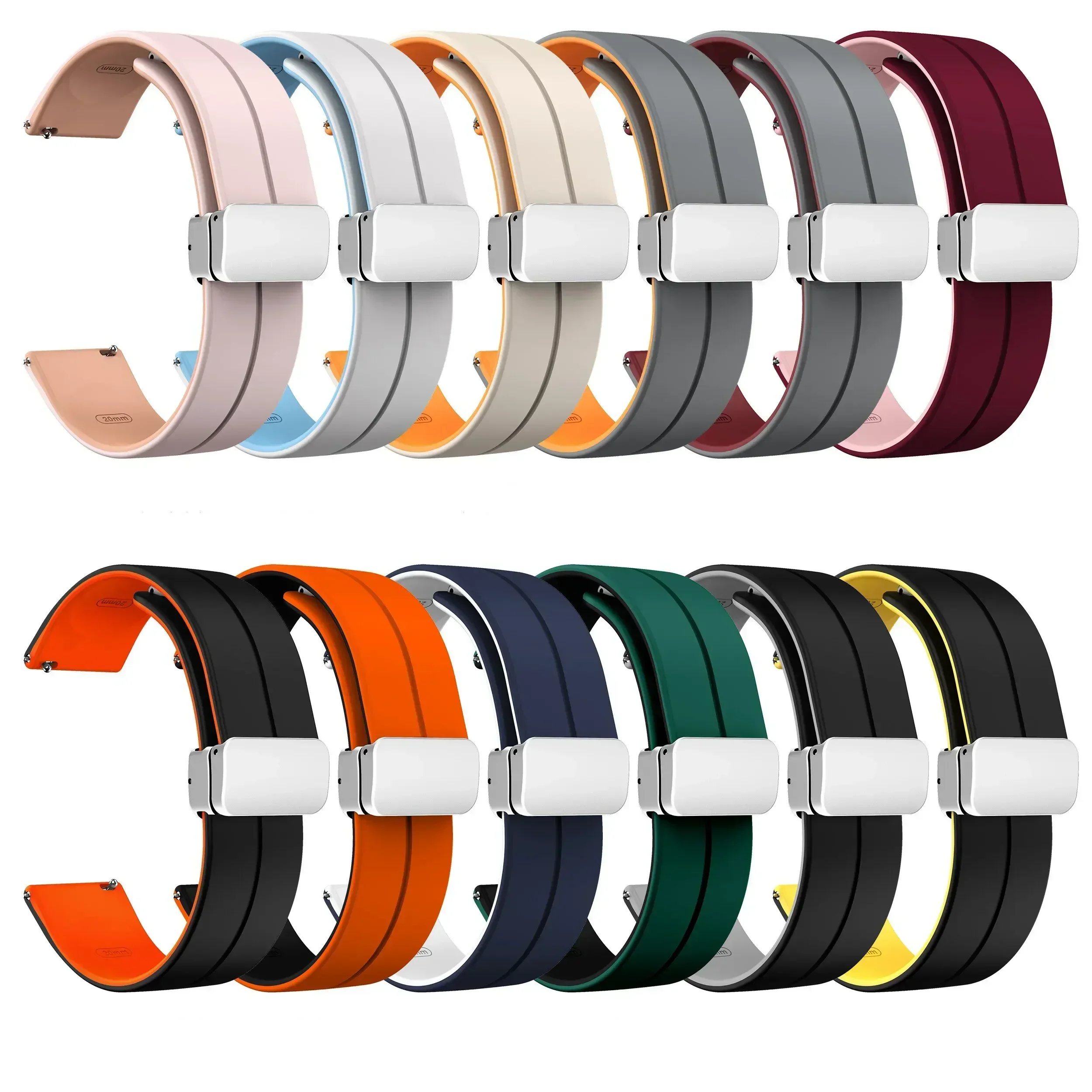 Magnetic Buckle Strap for Omega X Swatch Joint MoonSwatch Soft Silicone Band 20mm Men Women Moon Mercury Mars Sports Bracelet