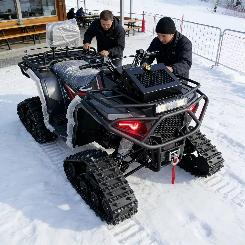 Winter Tracked Snowmobile, Adult 4WD ATV, Off-Road Beach Buggy For Ice & Snow Roads