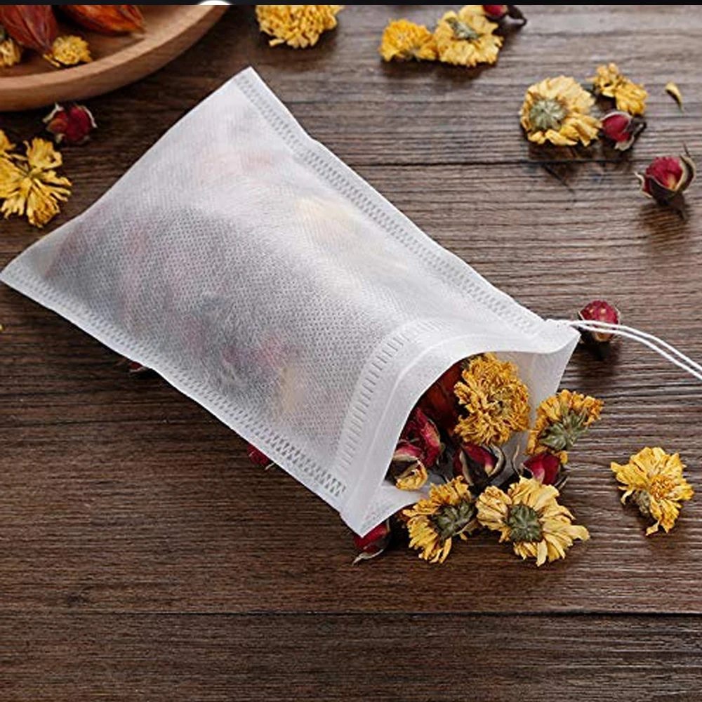 100-2000Pcs Disposable Teabags Filter Scented Tea Bags with String Heal Seal Paper for Loose Leaf Tea Coffee Spice Herb Kitchen