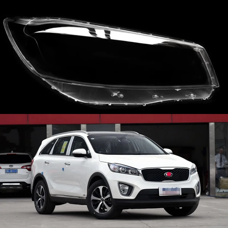 

For Kia Sorento 2015 2016 2017 Car Accessories Headlight Lens Cover Headlamp Shell Lampshade Transparent Shade Mask Plexiglass