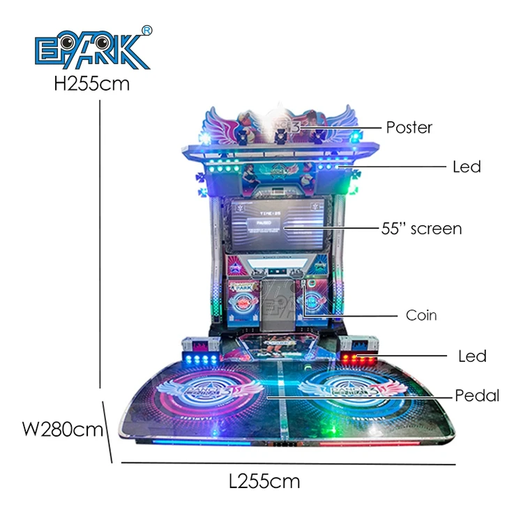 55 Inch Lcd Game Room Indoor Dance Central 3 New Arcade Music Dancing Coin Operated Game Machine