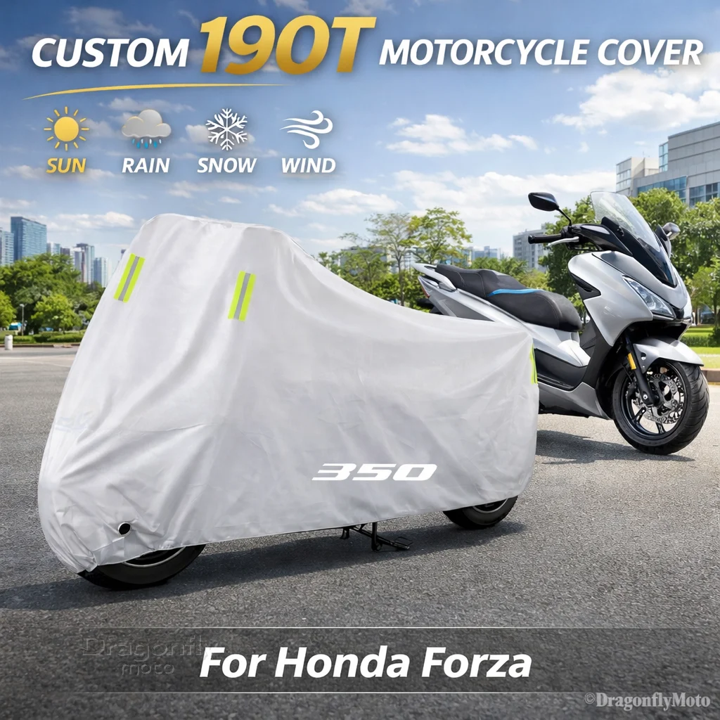 

For Honda Forza 350 ADV 350 ADV350 Forza350 Motorcycle Cover Silver Waterproof UV Rain Dust Sun Outdoor Indoor Protector