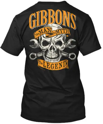 Gibbons The Man Myth Legend T-Shirt Made in the USA Size S to 5XL