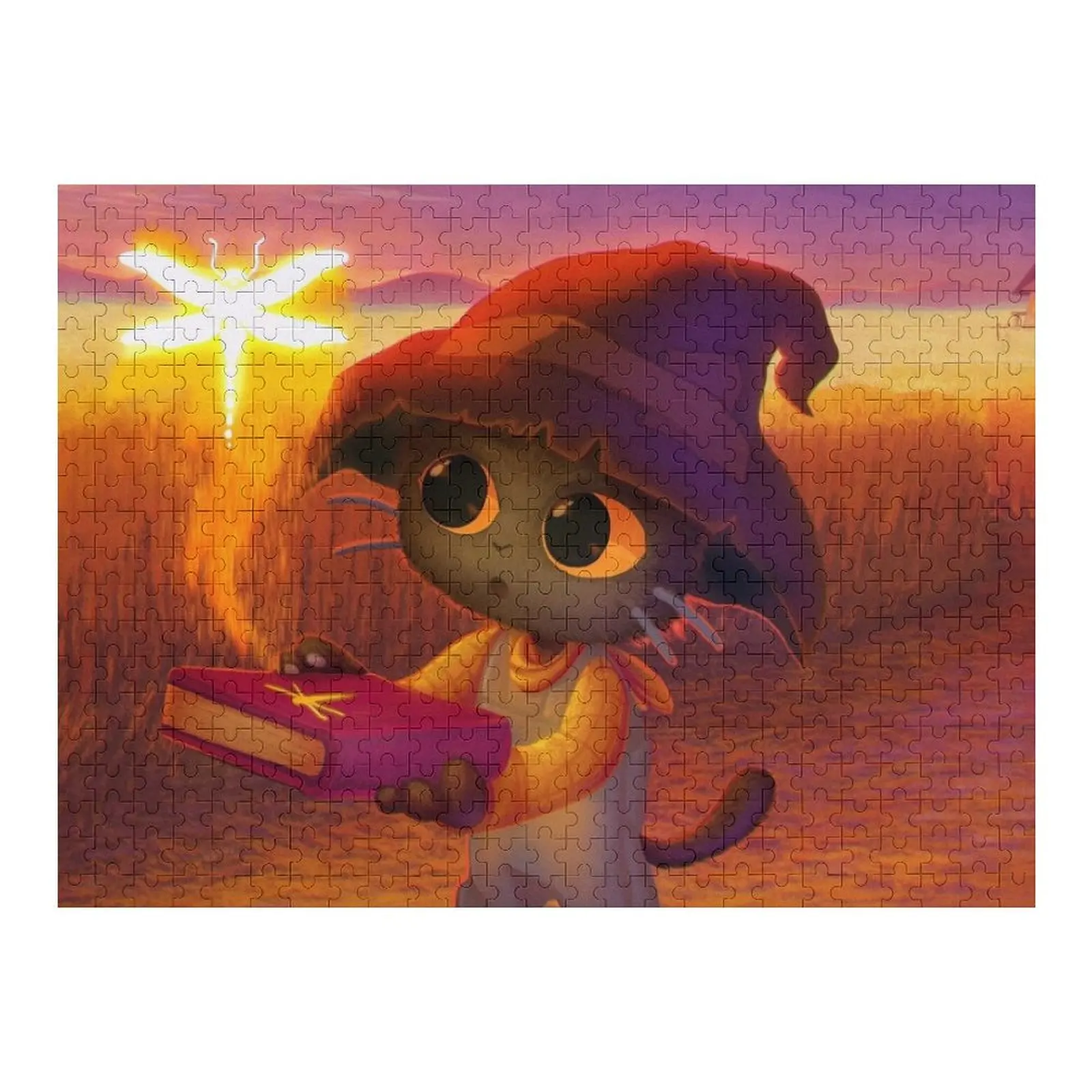 قوة مختومة (رسم القط السحري) أحجية الصور المقطوعة أفكار هدايا شخصية لغز الحيوانات الخشبية