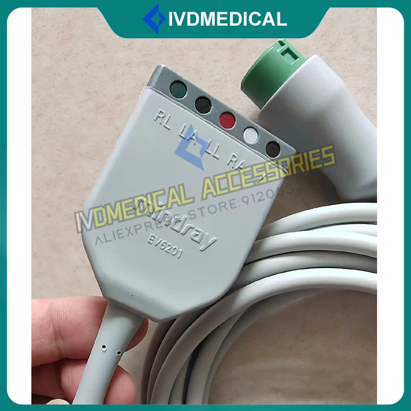 Nowy i oryginalny kabel EV-6201 ECG Host ECG 12Pin EV6201, Def-P 0010-30-42719 ECG Lead