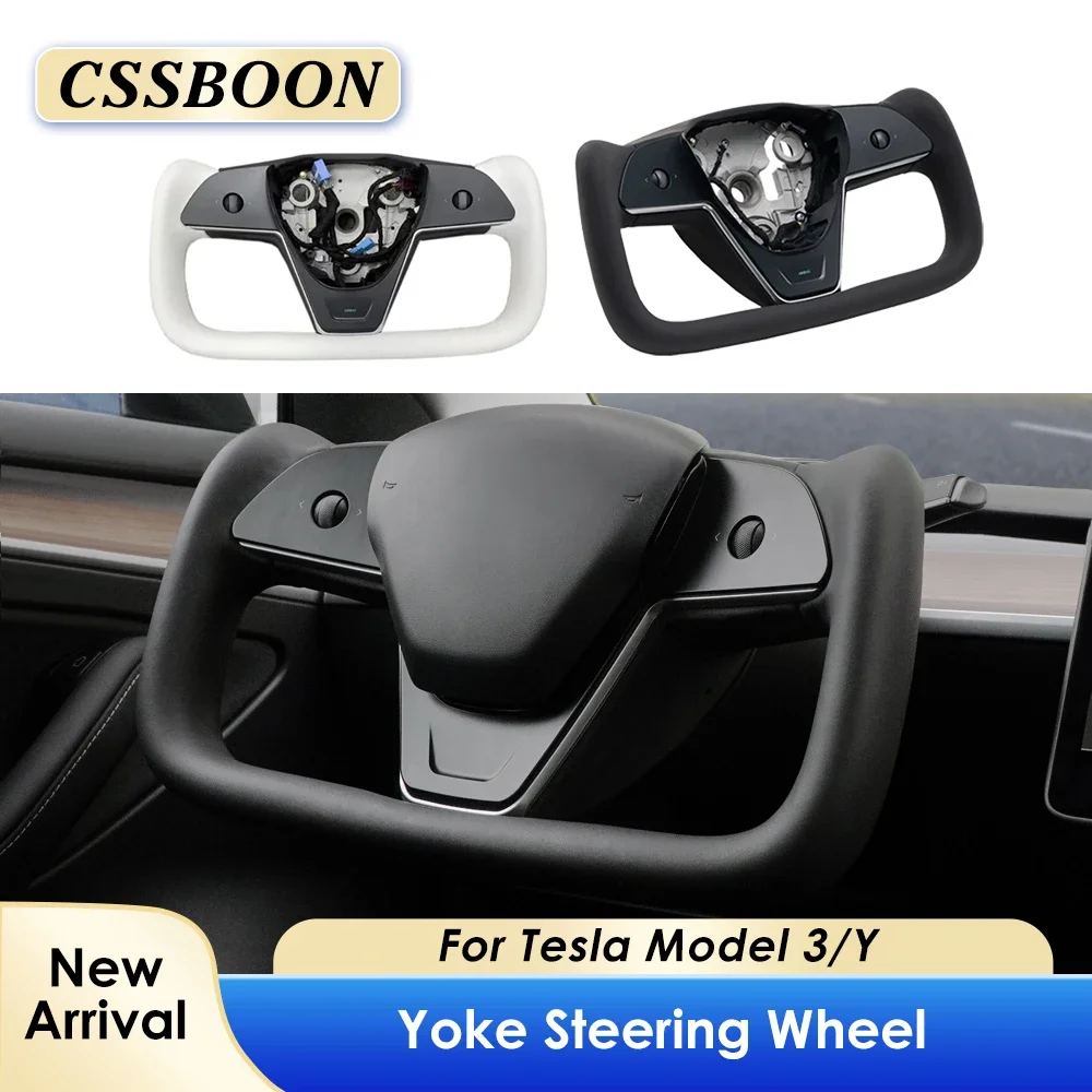 

CSSBOON Yoke2.0 спортивный гоночный кожаный руль для Tesla аксессуары модель Y модель 3, модификация автомобиля, ручка автомобиля