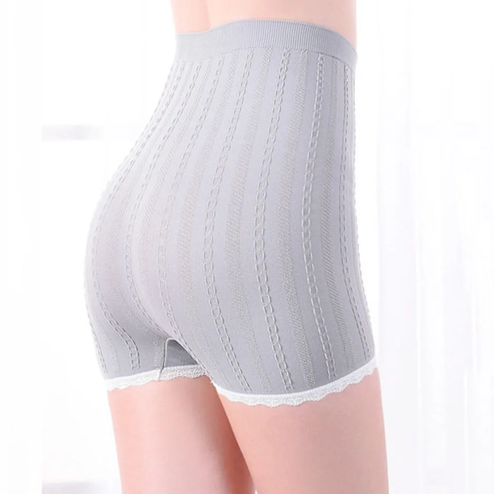 Pantalones cortos elásticos de seguridad para mujer, ropa interior de cintura alta debajo de la falda, bragas de encaje sin costuras, Bóxer transpirable para ciclismo, 2024