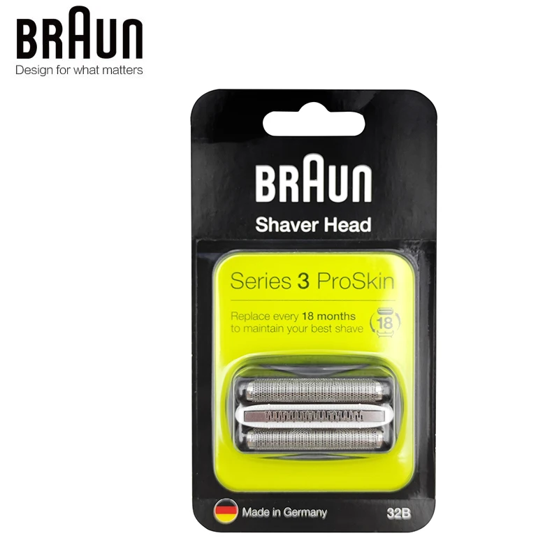 Braun 32B/32S Replacement Razor Blade for Braun Series 3 Braun 301s 3000s 3010s 3020s 3030s 3040s 3050cc Original Shaver Head